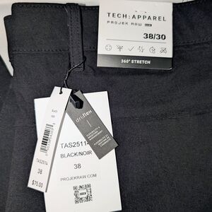Tech: Apparel Men's Black Stretch Dress Pants